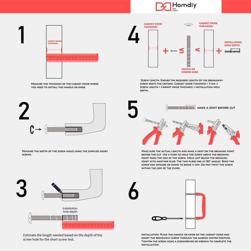 homdiy 15 Pack 5 Inch Brushed Nickel Cabinet Pulls Cabinet Handles Square Door Handles Modern Dresser Drawer Stainless Steel Hardware - Image 5